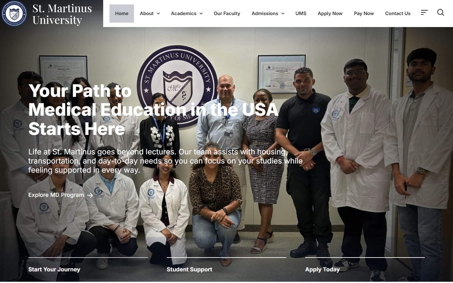 St. Martinus University website